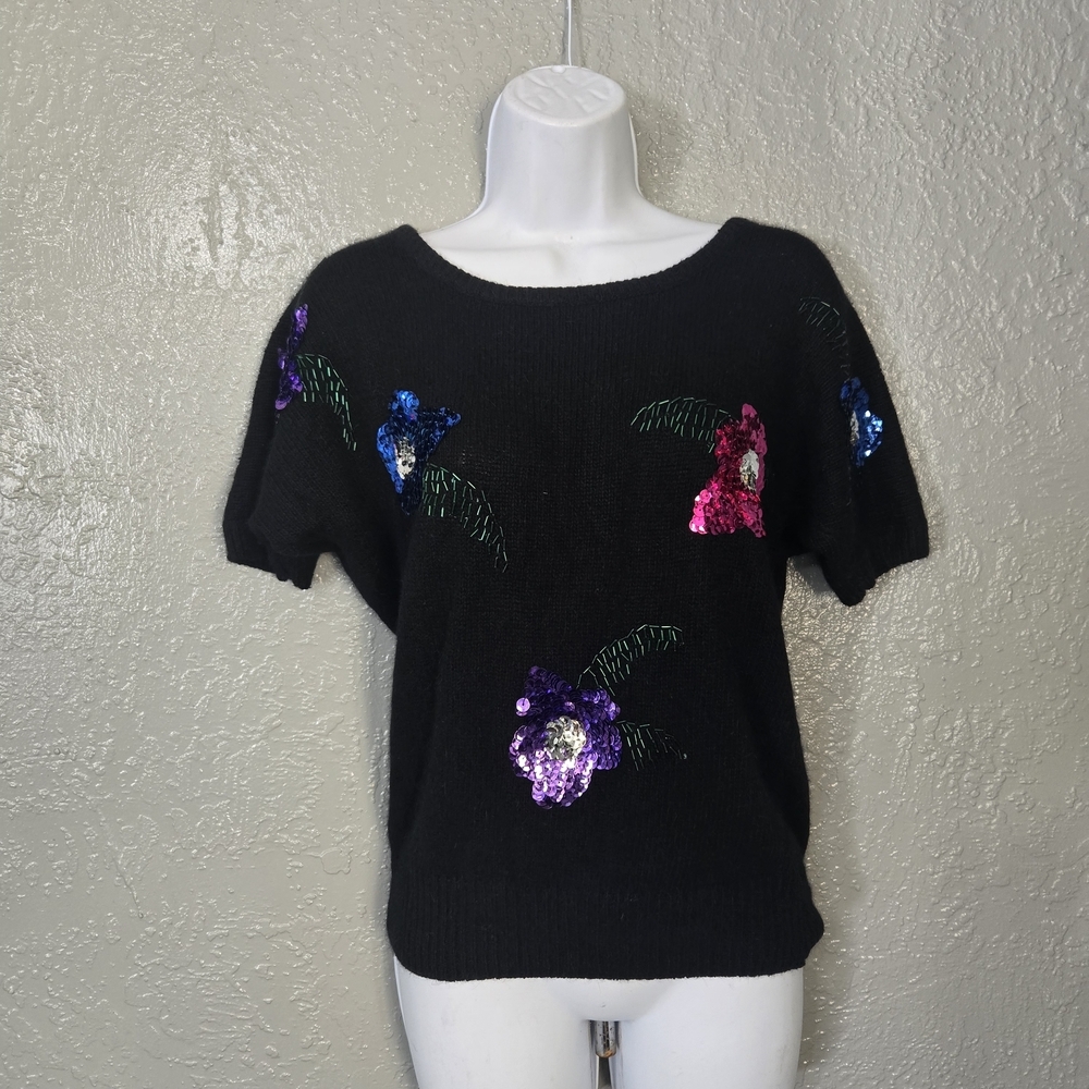 VINTAGE‎ LE Chois Black Wool Blend Knitwear